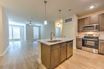 Open kitchen and living room